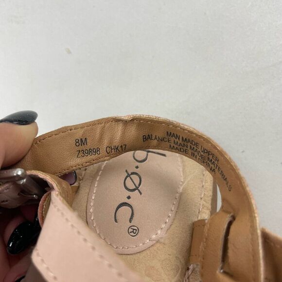 BOC b.o.c Almira Flower T-Strap Thong Flat Sandals Blush Pink Size 8M Z39898 - Picture 5 of 8